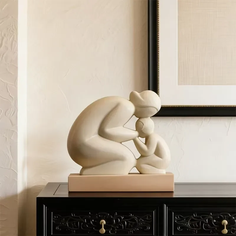 Creative Art Deco Human Resin Statues Cute Desktop Ornaments for Living Room Bedroom Home Decor Unique Figurines Display Cute