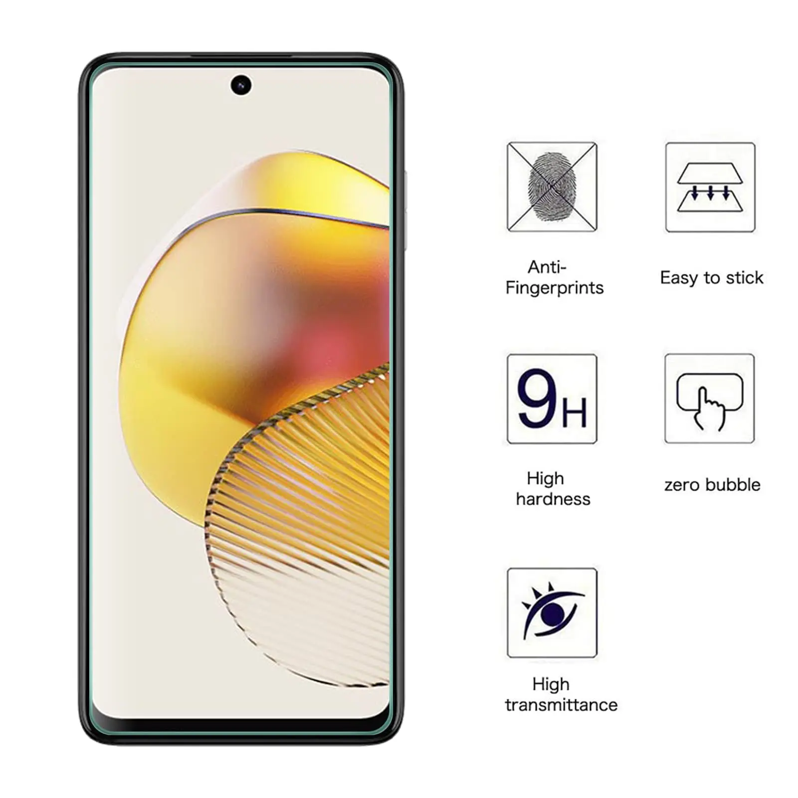 For Motorola Moto G14 Tempered Glass Screen Protector Crystal HD Clear Anti Spy Peep Privacy 9H Protective Scratch High Aluminum