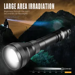 UniqueFire H5 SFT40 LED Flashlight Super Bright White Light Dimmer Swtich Indicator USB C Reachargeable Zoom Torch for Camping