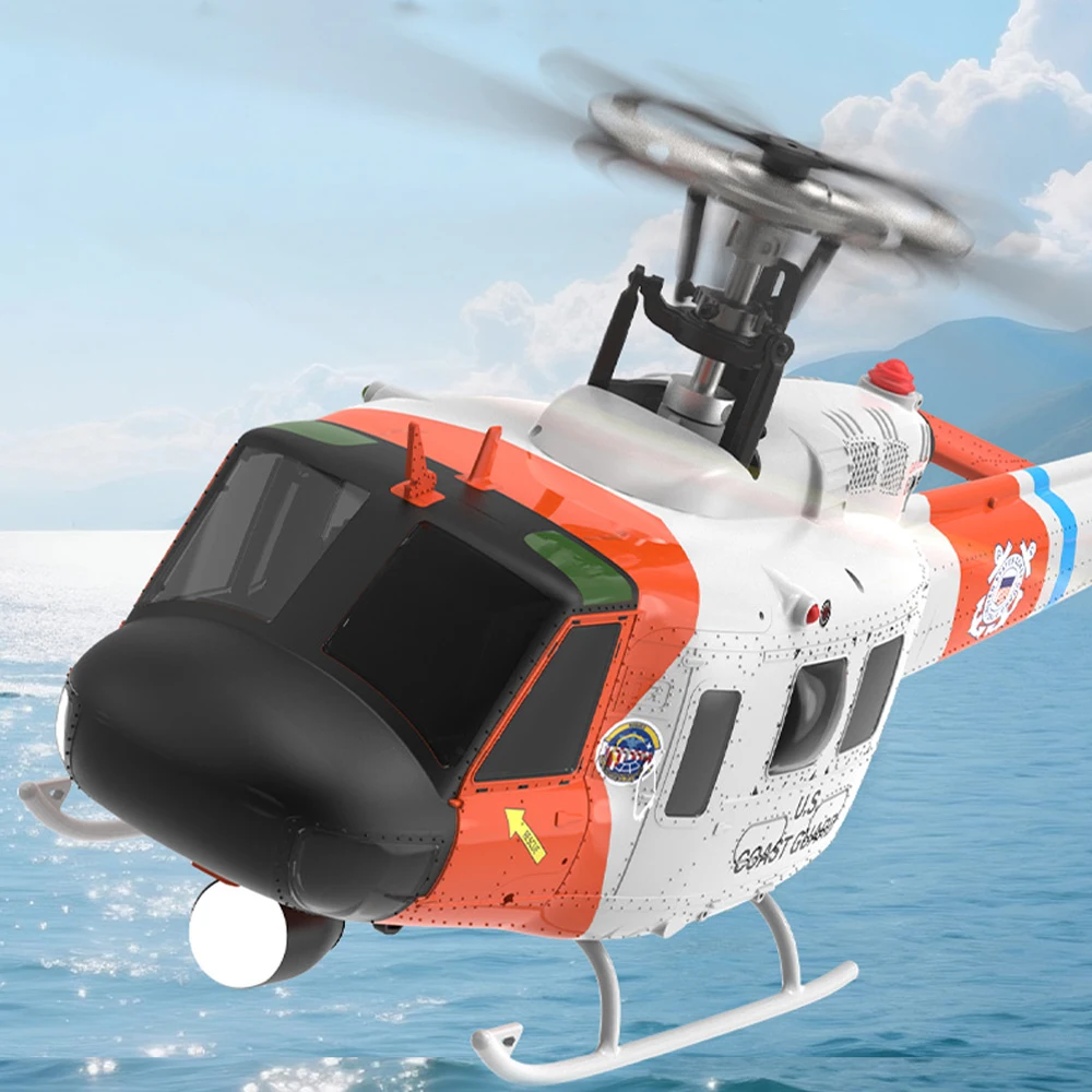 

Yuxiang F07S Боевой вертолет с дистанционным управлением UH-1 Huey Модель самолета Игрушка с автоматическим возвратом для детей от 14 лет