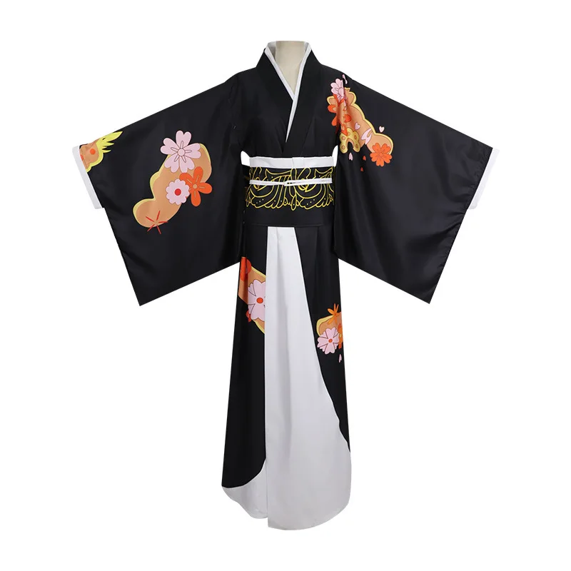 Disfraz de Anime Kibutsuji Muzan para mujer, peluca, Kimono, uniformes, ropa, Vestidos