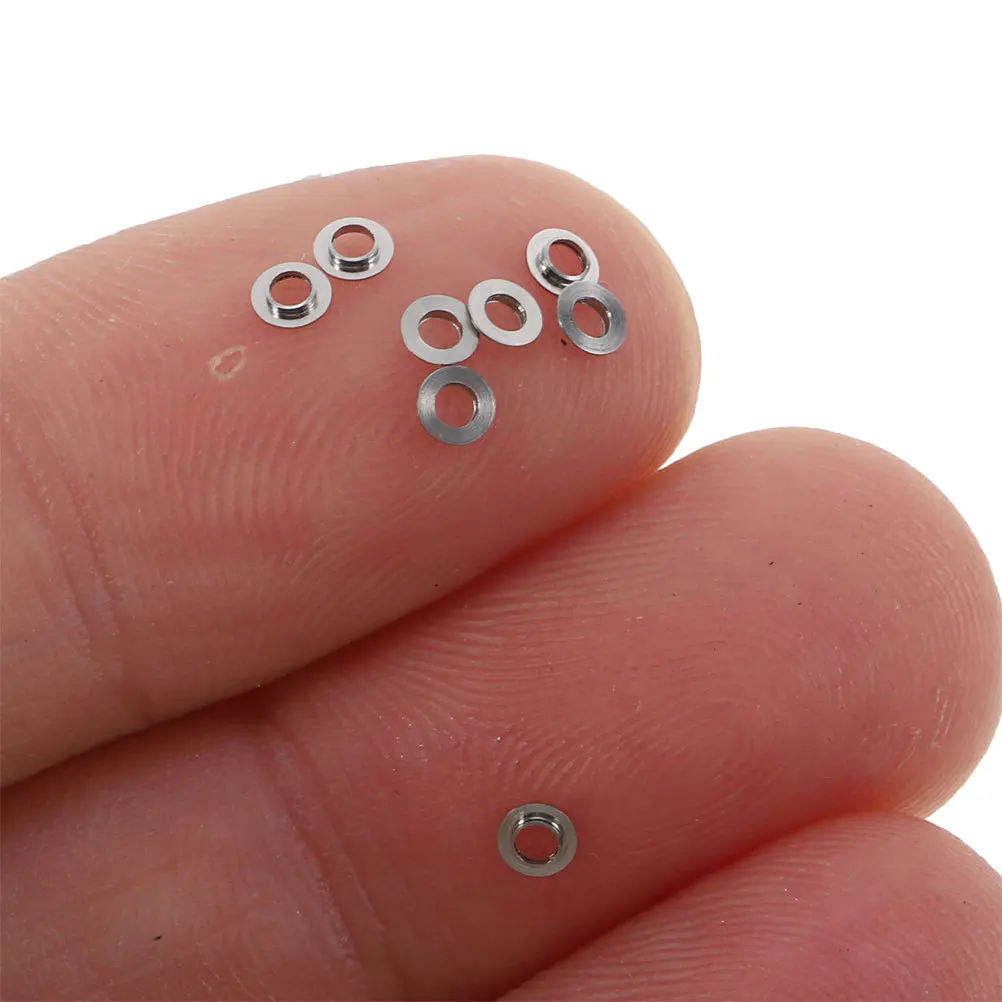 

200 Pcs Eyeglass Frame Grip Convex Gasket Screw Washers Screws Stainless Steel Fixing Glasses Gaskets