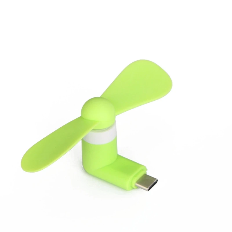 안드로이드 장치용 휴대용 USB C 포트 팬 여름 액세서리 휴대폰 미니 팬