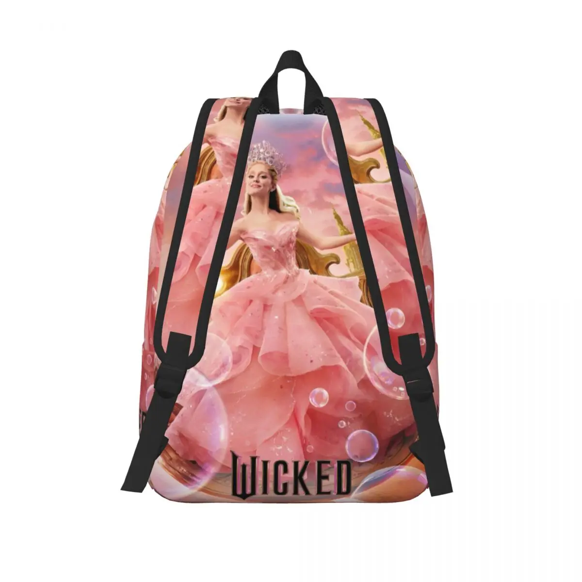 Wicked Elphaba & Glinda Tonal Mochila Homens Mulheres Casual High School Viagem Daypack Filme Mágico Laptop Bolsa de Ombro Leve