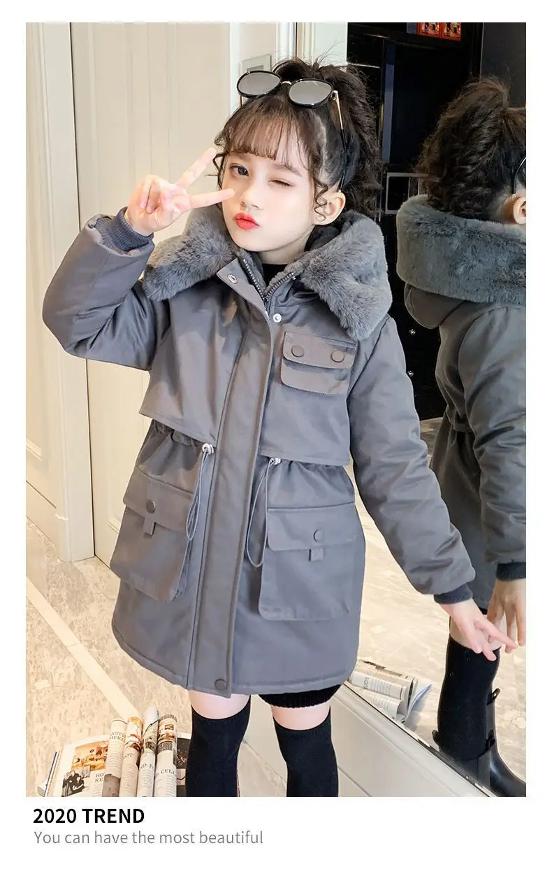 

Girls' Cotton Clothes Winter Clothes 2025 New Children Piled and Thickened Pie Overcome Girls' Older Children's Cotton-padded