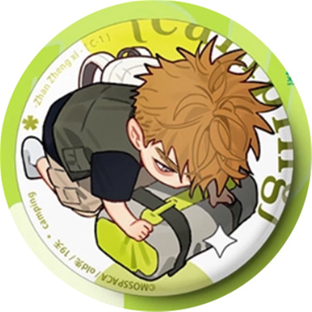 58mm Anime 19 Days Zhan Zhengxi Jian Yi He Tian Mo Guanshan Cosplay COSTUME Badge Pin SPTE Tinplate Brooch﻿ Prop Xmas Gilf
