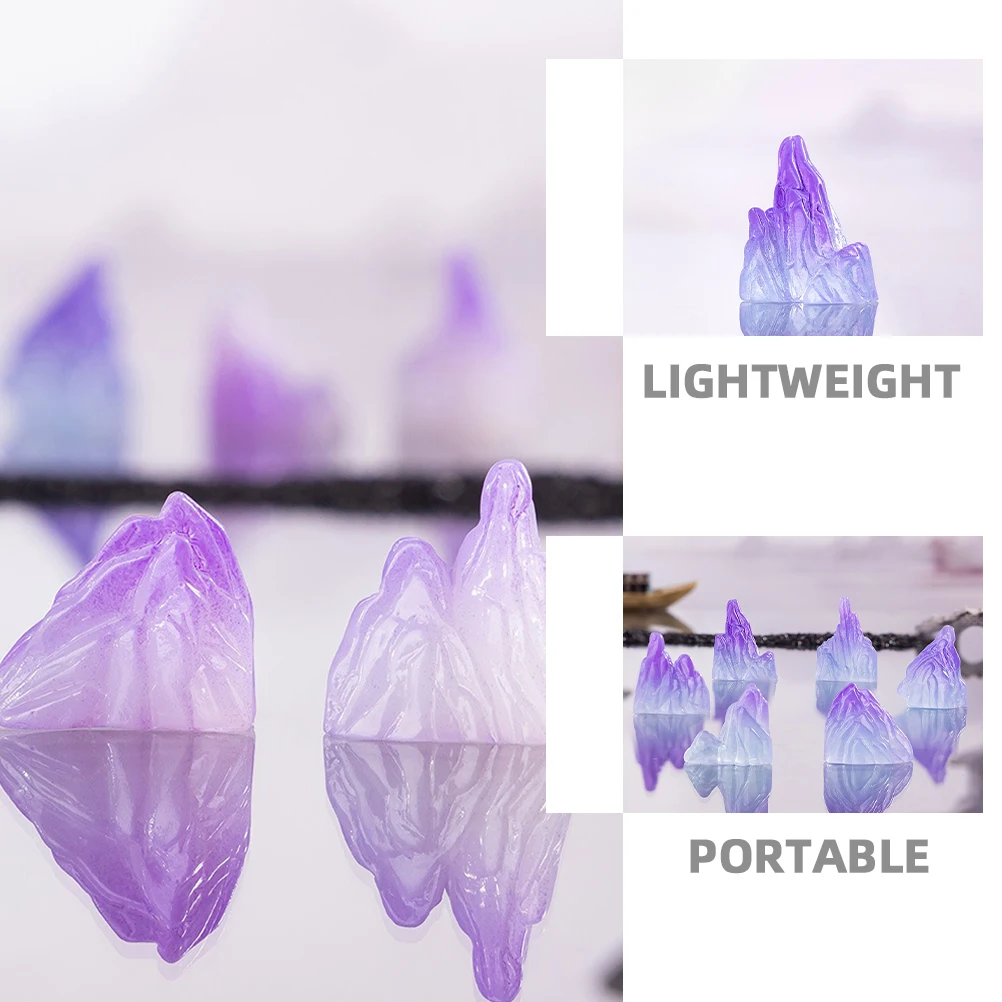 18 szt. Świecące Mini Dekoracje do Mikrokrajobrazu, Kolorowe Ozdoby z Żywicy, Akcesoria do Bajkowego Ogrodu, Akwarium, Bonsai, Terrarium