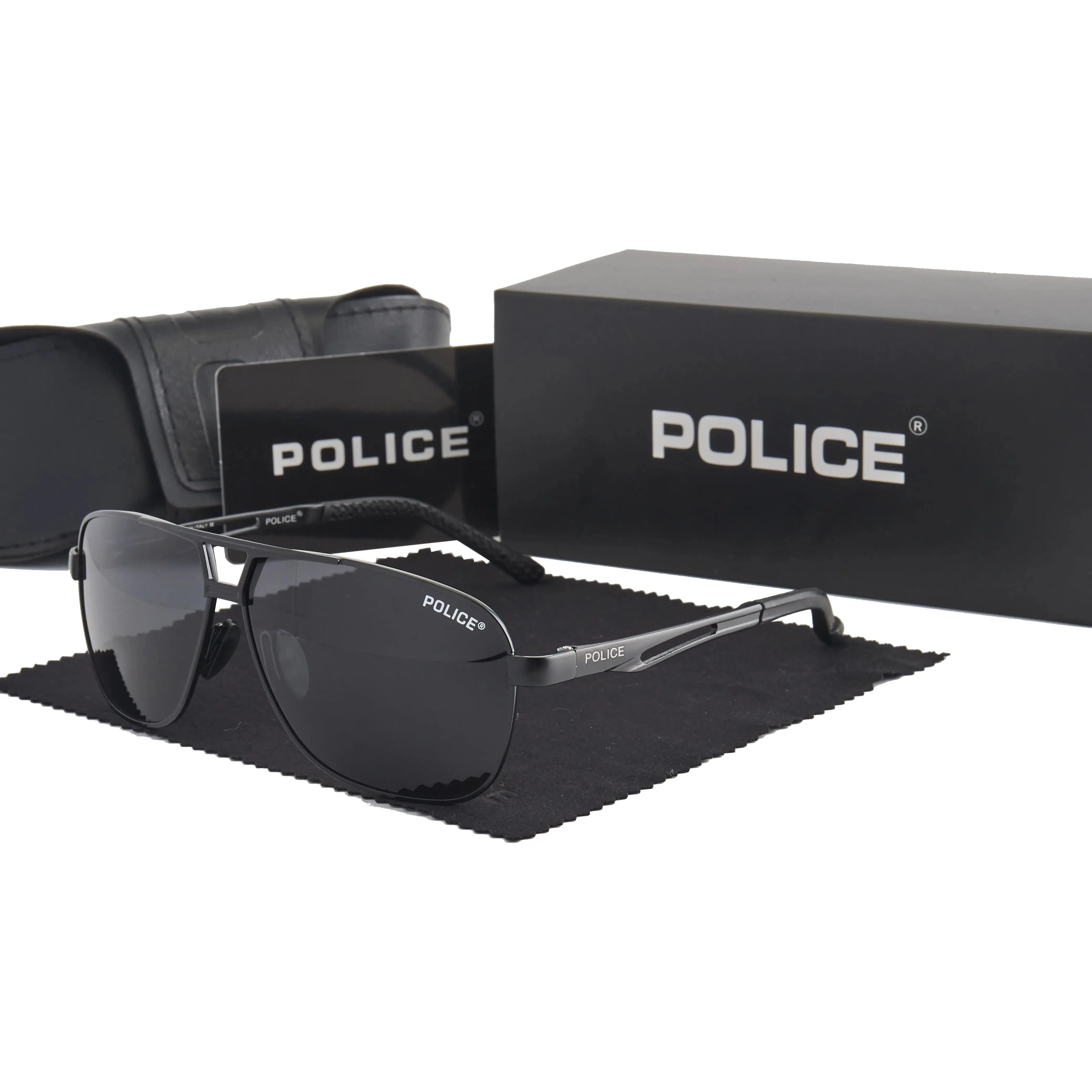 Policer Gafas de sol polarizadas Hombres Viajes Gafas de sol clásicas Protección UV 400 Marcas de lujo