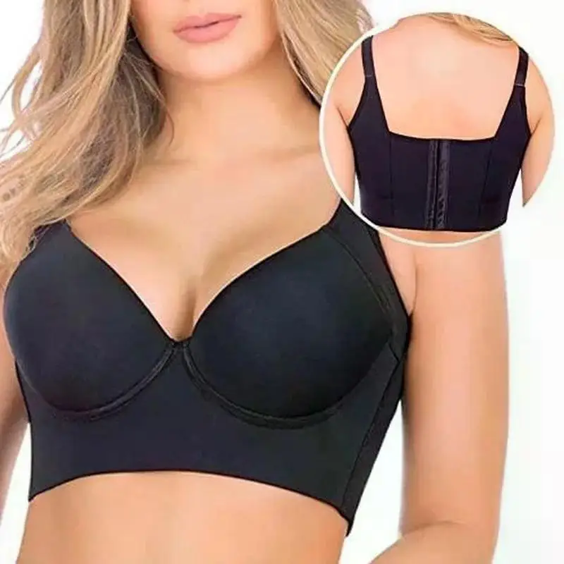 

Women Deep Cup Bra Hide Back Fat Underwear Shpaer Incorporated Full Back Coverage Plus Size Push Up Bra