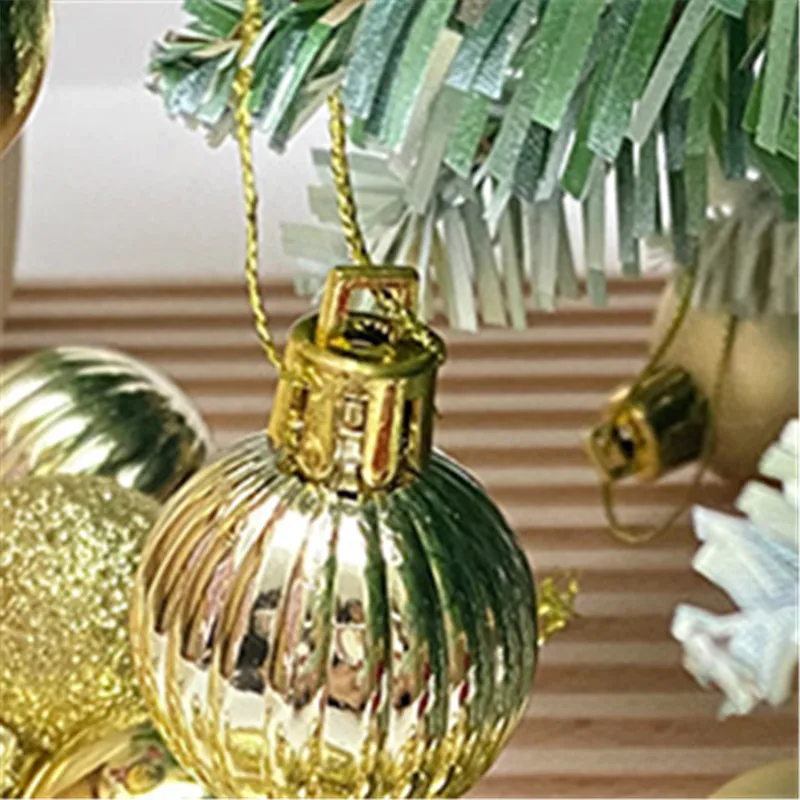 

Home Party Hanging Ornament New Year Decoration 24pcs 3cm Christmas Balls Set Xmas Tree Hanging Pendant Christmas Decoration