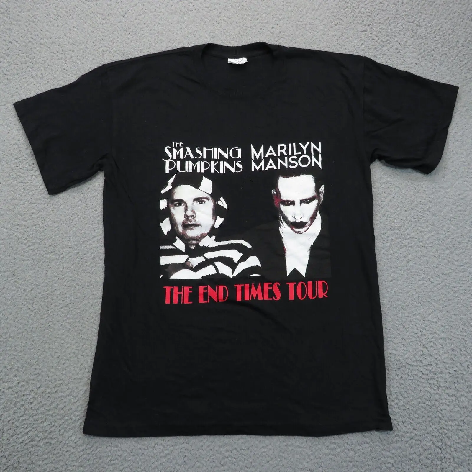 Marilyn Manson T Shirt Mens Medium Black Tour Smashing Pumpkins Merch Concert Band