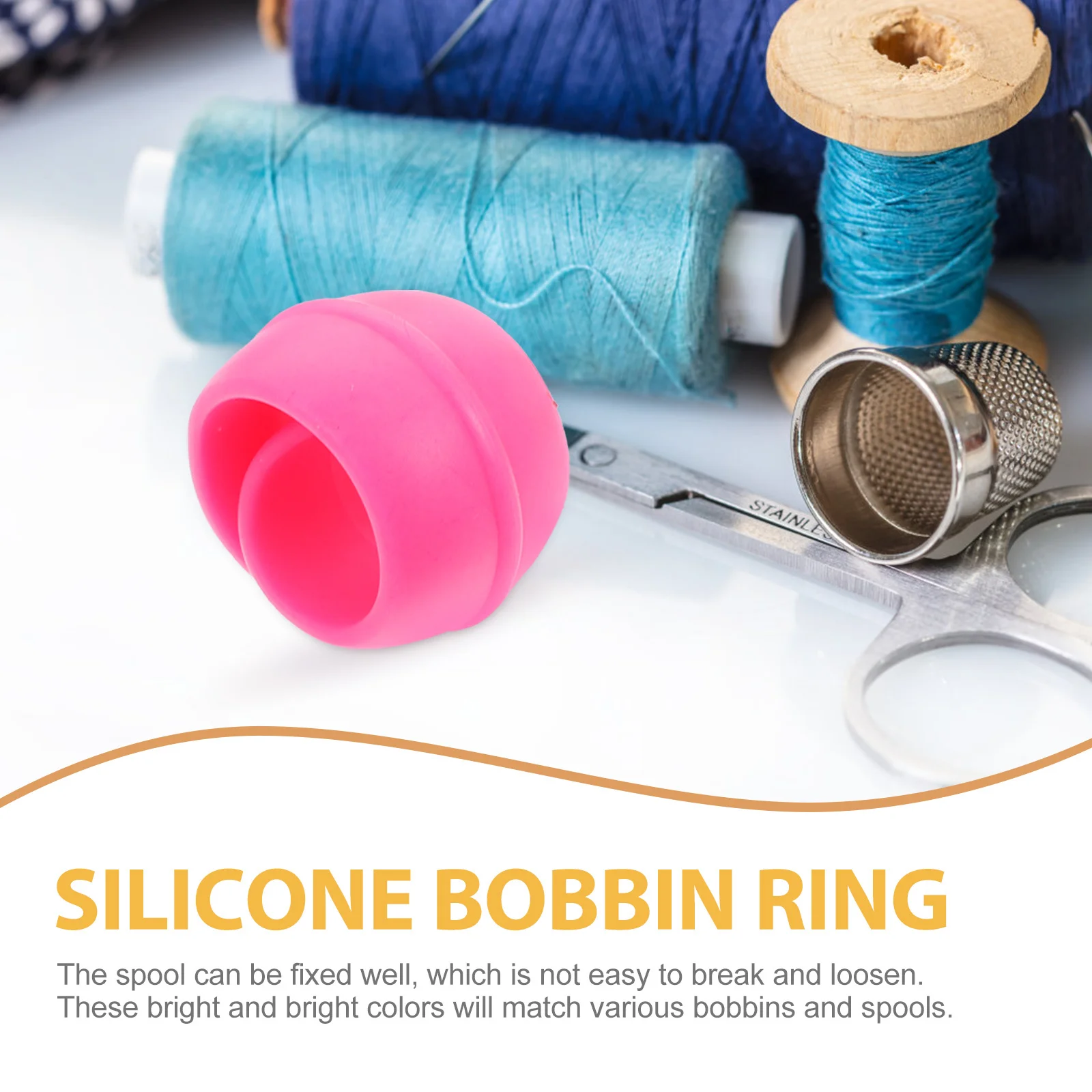 

Silicone Thread Spool Huggers Bobbin Holder Clips Sewing Thread Control Clamp Tail Fixator Organizer Sewing Supplies