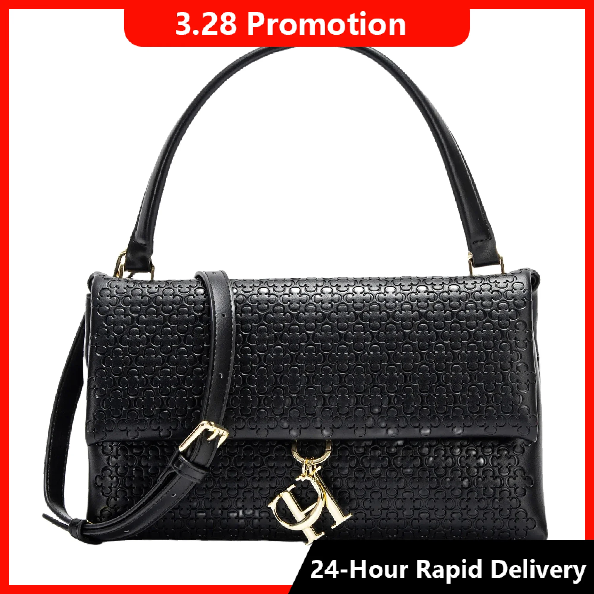 

Элегантная сумка CH с монограммой, металлическим брелоком-логотипом, верхней ручкой, клапаном на застежке, структурированным силуэтом, премиальное качество изготовления