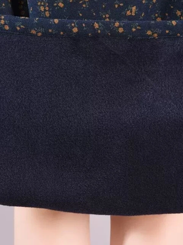 عارضة فضفاضة الأزهار طباعة المرأة الدكتور مع حزام التخسيس Fce اصطف الخريف الشتاء Faion التسمية إزالة تعادل الخصر الدكتور