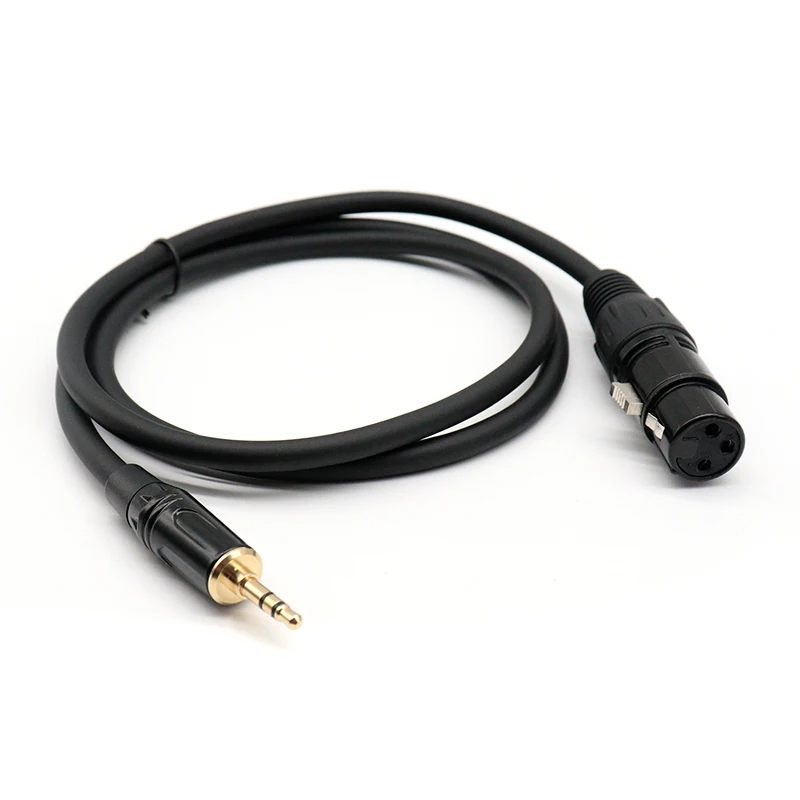 

Аудиокабель со стереоразъемом 3,5 мм к гнезду XLR — сбалансированный микрофонный адаптер для микшера, динамика, микрофона — 1 м/2 м/3 м/5 м/10 м