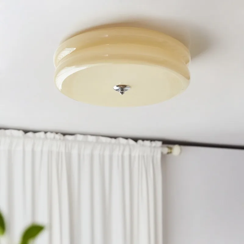 Bauhaus Rotundity Double-layer Glass LED Ceiling Lights Moden Living Room Bedroom Restaurant Kitchen Eye Protection Hanging Lamp