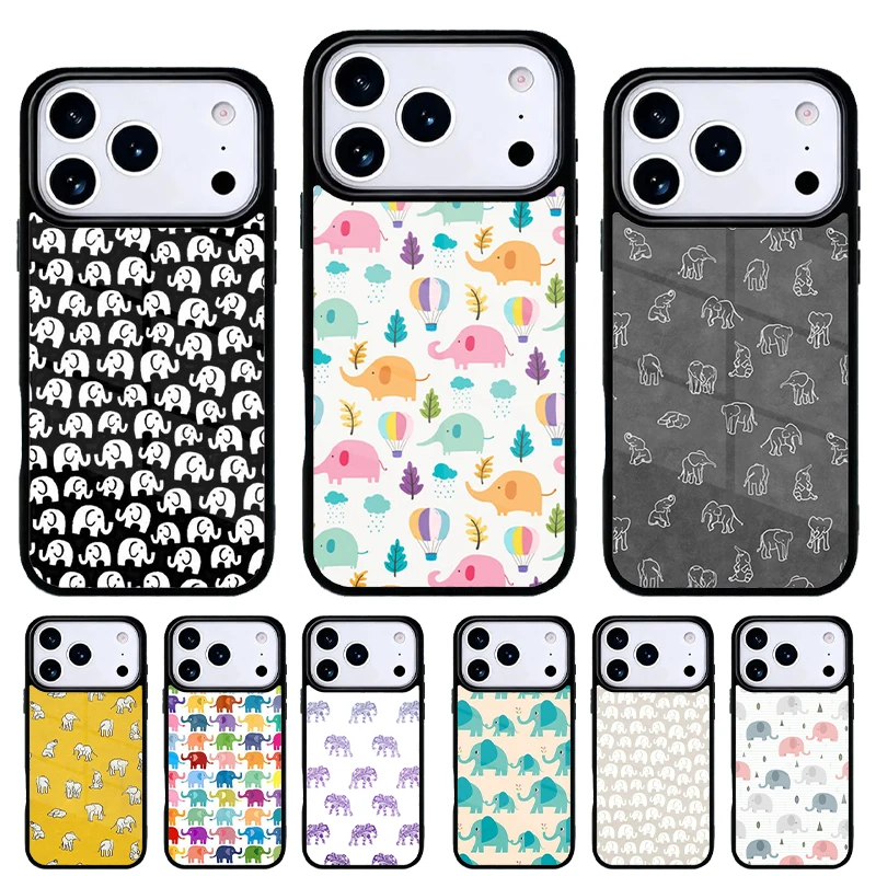 Funda móvil elefantes bebés indios para iPhone Pro Max
