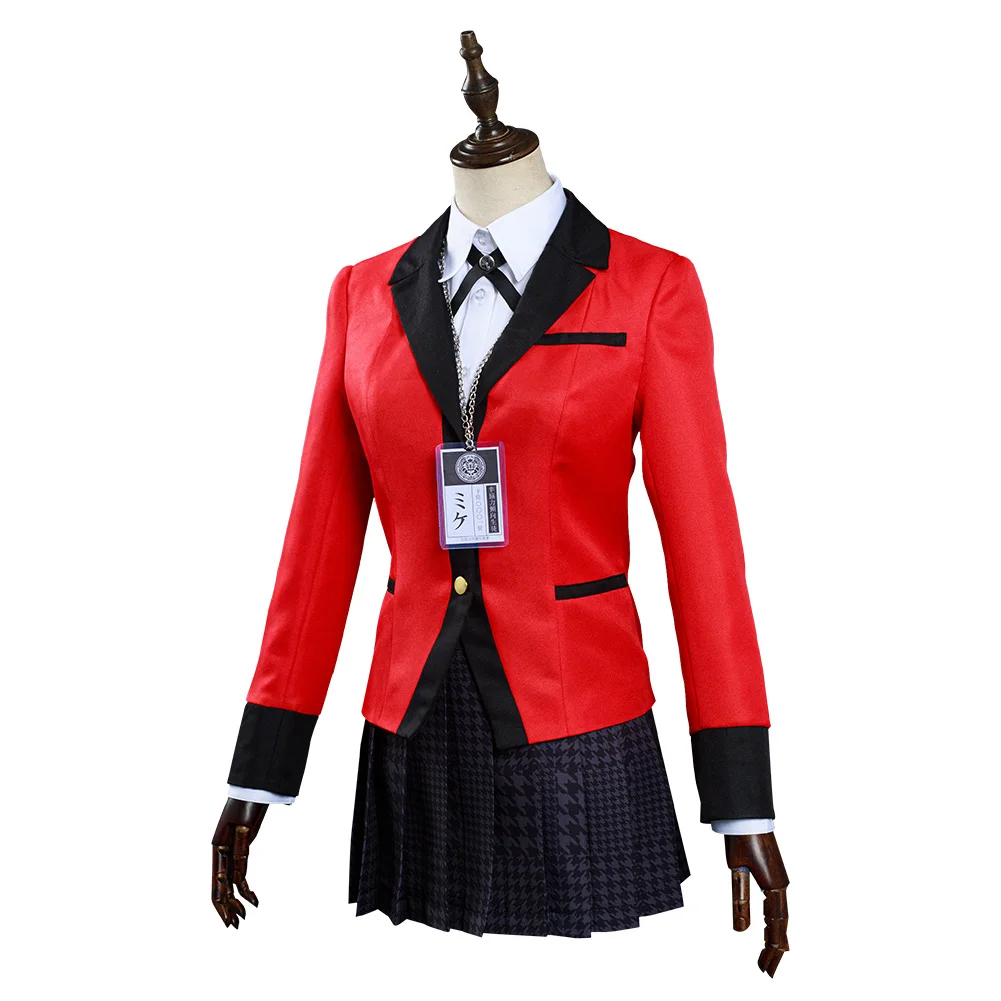 Jabami Yumeko Cosplay Costume para Meninas, Roupa de Anime, Uniforme Fantasia, Saia para Menina, Halloween, Carnaval, Terno Acessório