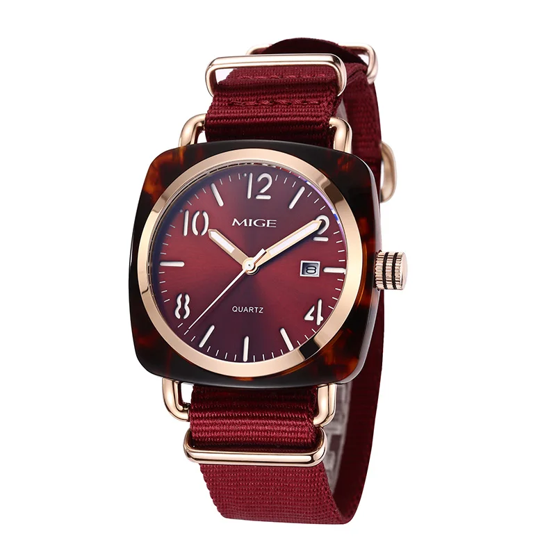 MIGE оригинальные кварцевые часы Miyota, водонепроницаемые наручные часы, простой деловой календарь, часы из нержавеющей стали, подарок, reloj hombre