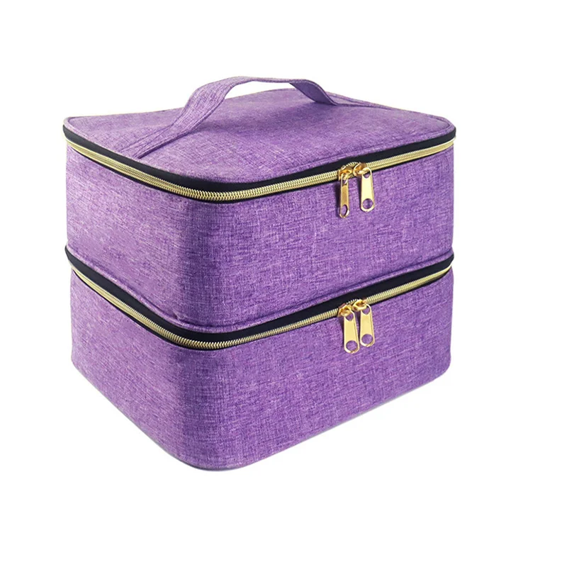 Portable 1PC Nail Polish Storage Bag Essential Oil Storage Nail Products Baking Lamp 30 Bottles To Accommodate Storage Box view 6