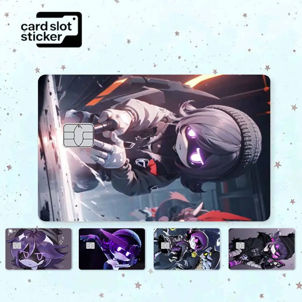 Cartoon Murder Drones Uzi N  Credit Card HD Stickers Small Chip Waterproof Sticker Game Card Decal Gift