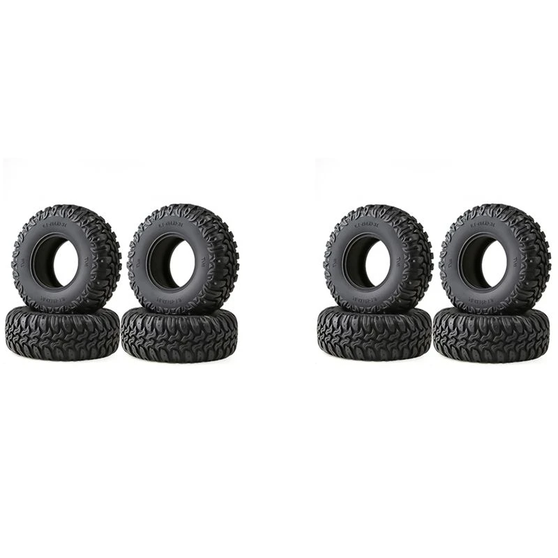 [Promotion】 8PCS 105MM 1.9 Rubber Tires Wheel Tyres For 1/10 RC Crawler Car Traxxas TRX4 RC4WD D90 Axial SCX10 II III Redcat MST