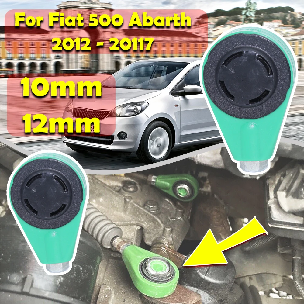 

For Fiat 500 Abarth 2012-2017 Gearbox Shift Cable Linkage Pivoted Bushing Shifter Lever Selector Connect Both End parts 10/12mm