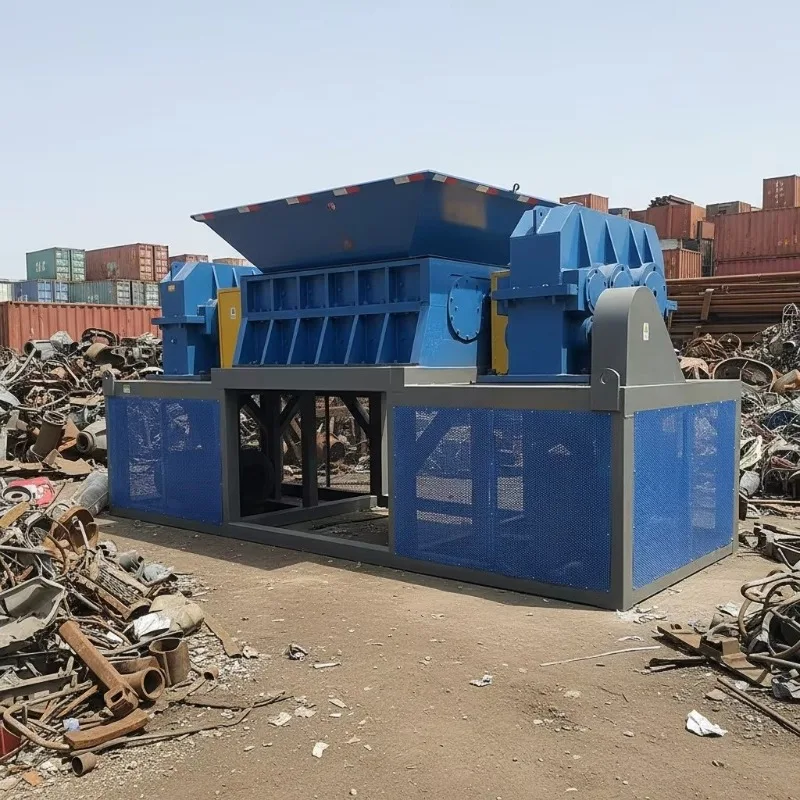 Industrial Scrap Tire Shredder Heavy Rubber Crushing Machine Multi Functional Waste Tyre Processing Equipment Recycling Plant