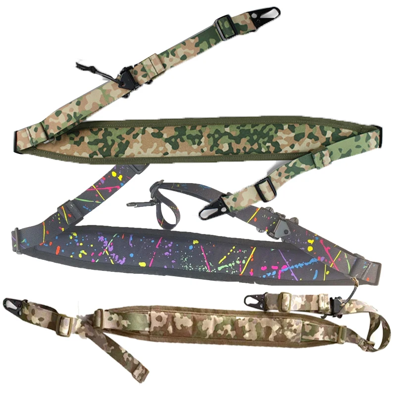 Camouflage customed  Tactical Sling 2 Point Strap Airsoft Shooting Hunt Combat Quick Adjustable flecktarn  nfp dutch  Camo