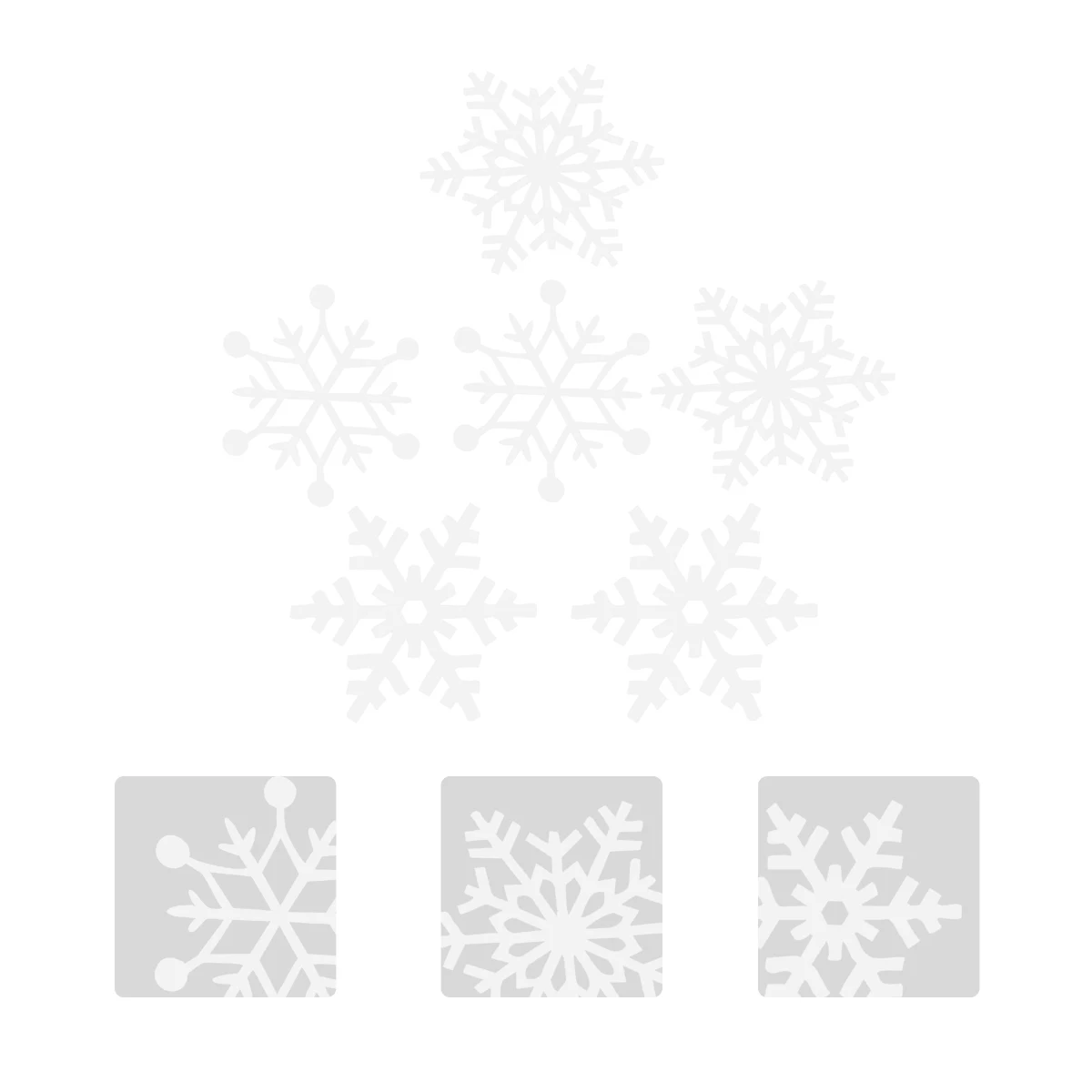 

Felt Snowflakes Decorations Set of 6 Christmas Hanging Ornaments for Party Winter Wedding New Year Tree Car Office Decor