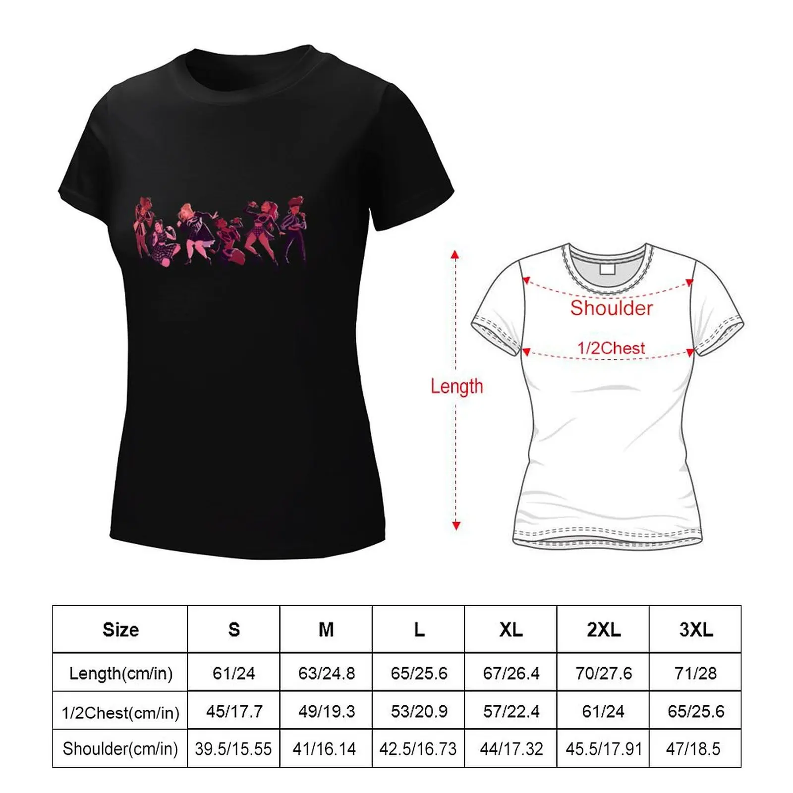 Six the Musical Lineup T-Shirt tees funny shirts graphic tees lady clothes fashion woman blouse 2024