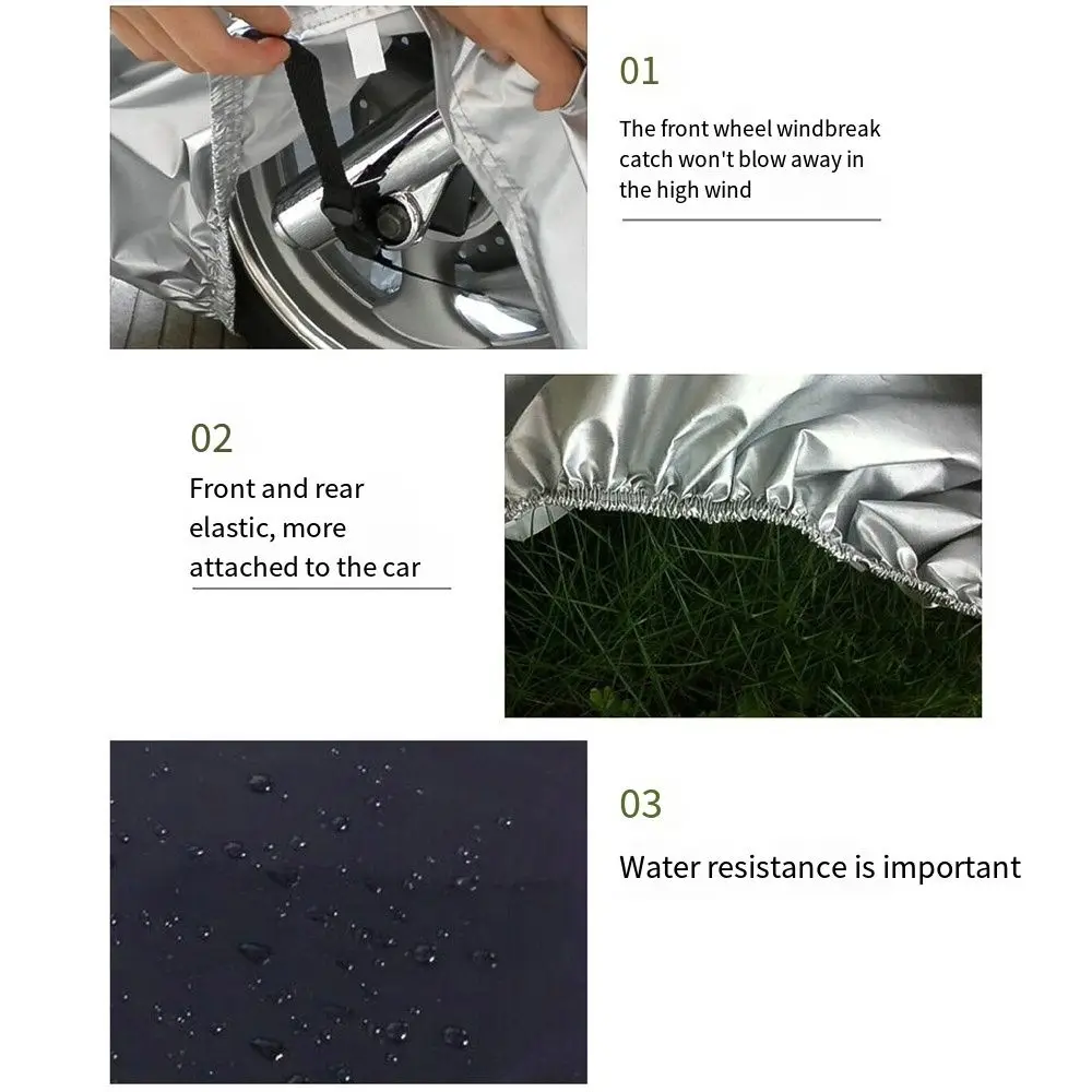 

Heavy Duty ATV Cover Windproof All Weather Protection 4 Wheeler Quad Bike Storage Cover Black Tear-Resistant Fabric