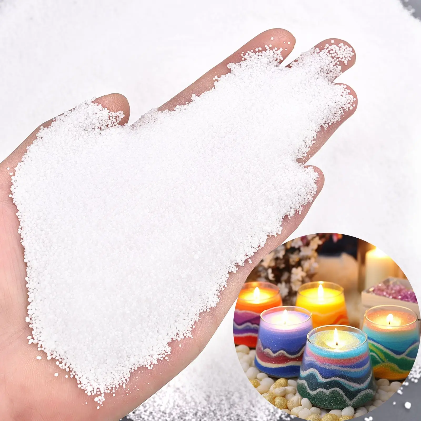 1KG/500G Combustible Sand Handmade Candle Wax DIY Material Home Decoration Making Supplies Family Festival Gift Home Supplies