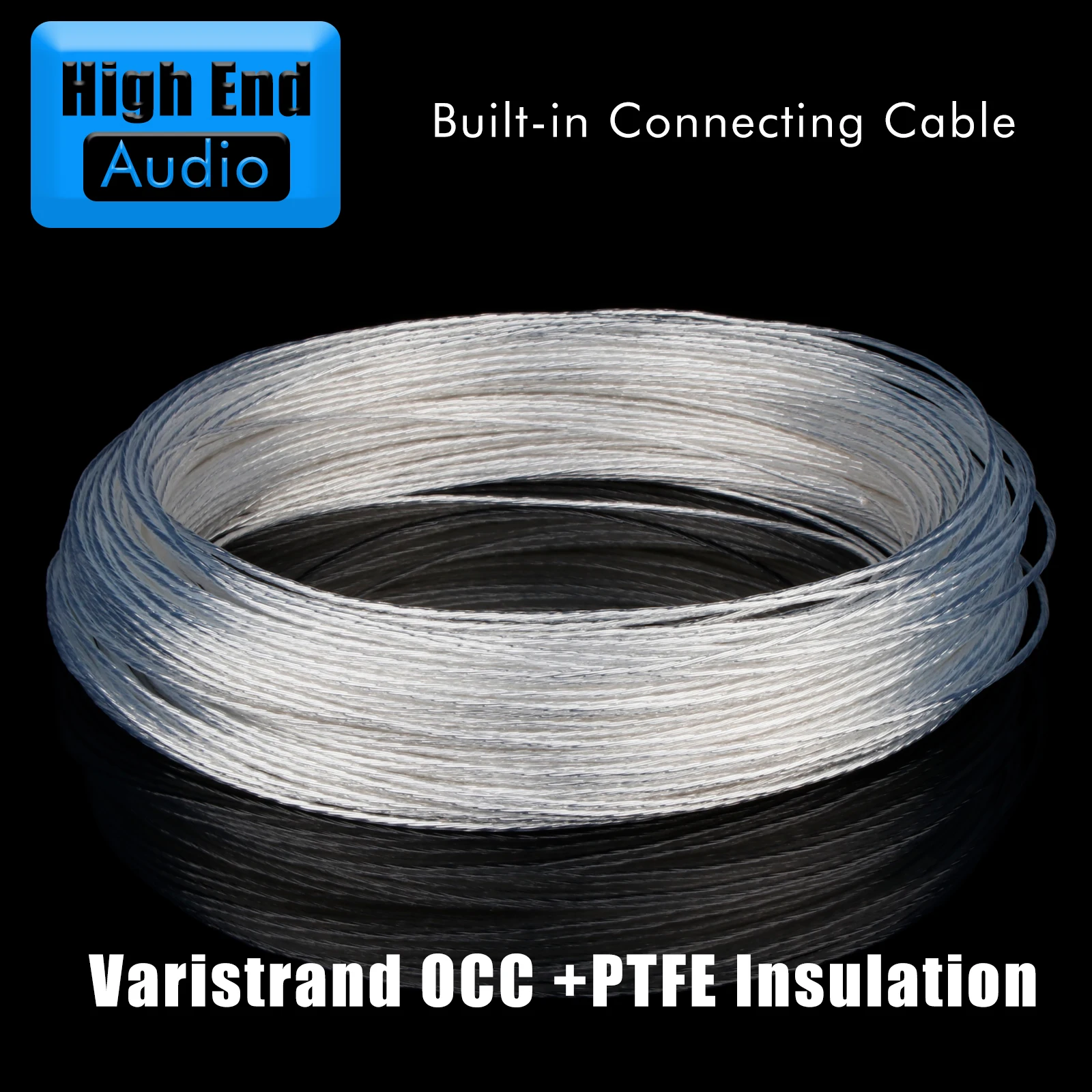 Preffair High Purity 6N OCC Copper Silver Plated Conductor PTEF Insulation Power Speaker Audio Video Analog Interconnects Cables