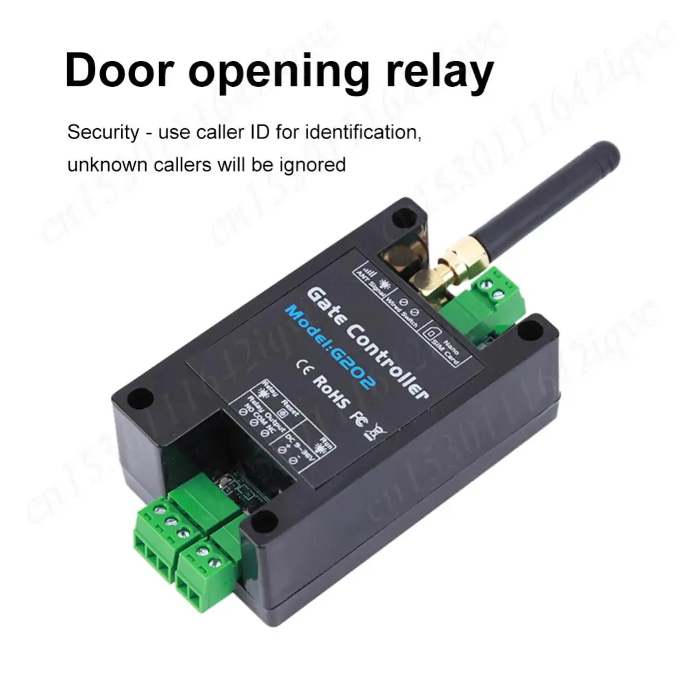 G202 4G GSM Door Opener 4G GSM SMS Relay Phone Call Gate Opener Switch Free Calls Door Opener quad-band 850/900/1800/1900MHz