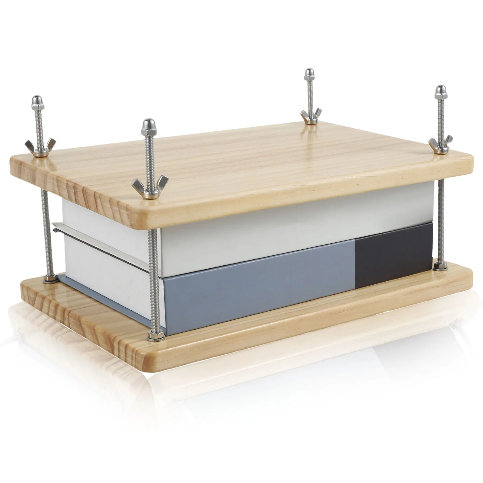 

Book Press Bamboo Wood Book Binding Press Portable Flower Press for Scrapbooks DIY Craft Artworks Photo Invitation Cards