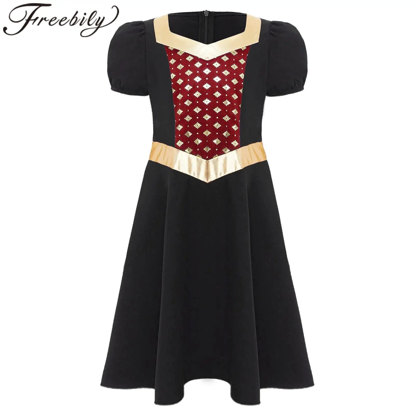 

Kids Girls Medieval Costume Vintage Renaissance Theme Parties Fancy Dress Halloween Cosplay Princess Dress Christmas Outfits