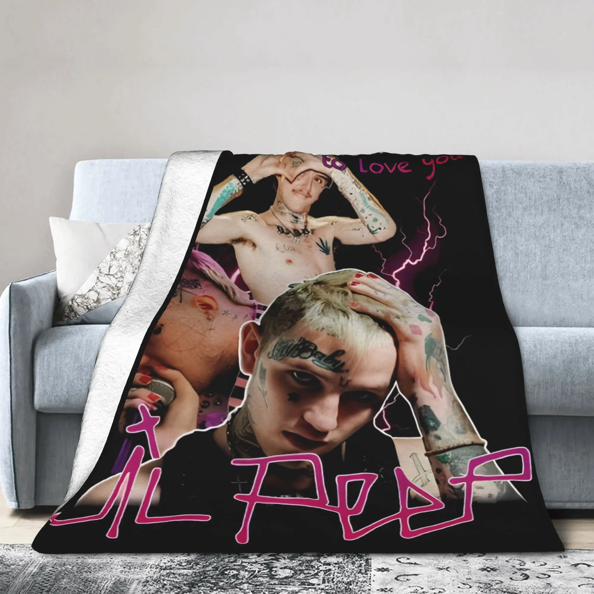 ليل اللمحة أنا أتمنى مغني الراب اكسسوارات البطانيات خفيفة الوزن رقيقة الصوف رمي البطانيات مريحة الفراش يلقي #2