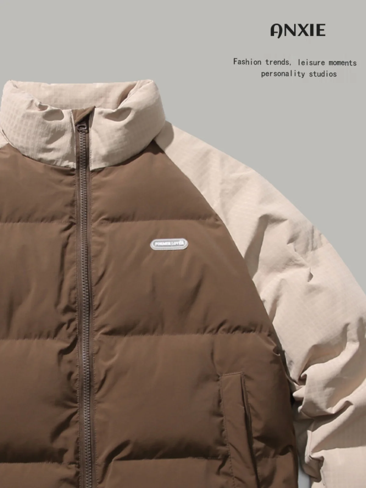 

ANXIE Trendy Brand | Recommended Good Things | Design | Winter Simple Couple Color Blo Cotton Jaet