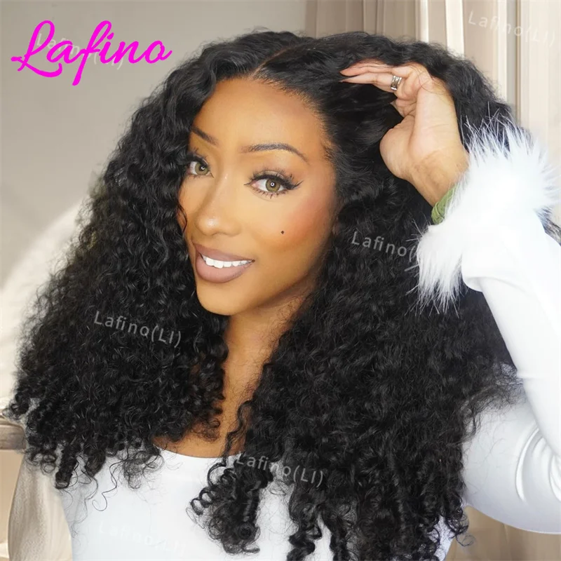 

30 Inch Curly v Part Wig Human Hair Brazilian Virgin Deep Wave Human Hair Wig Upgrade u Part Wig Glueless v Shape Wig 250density