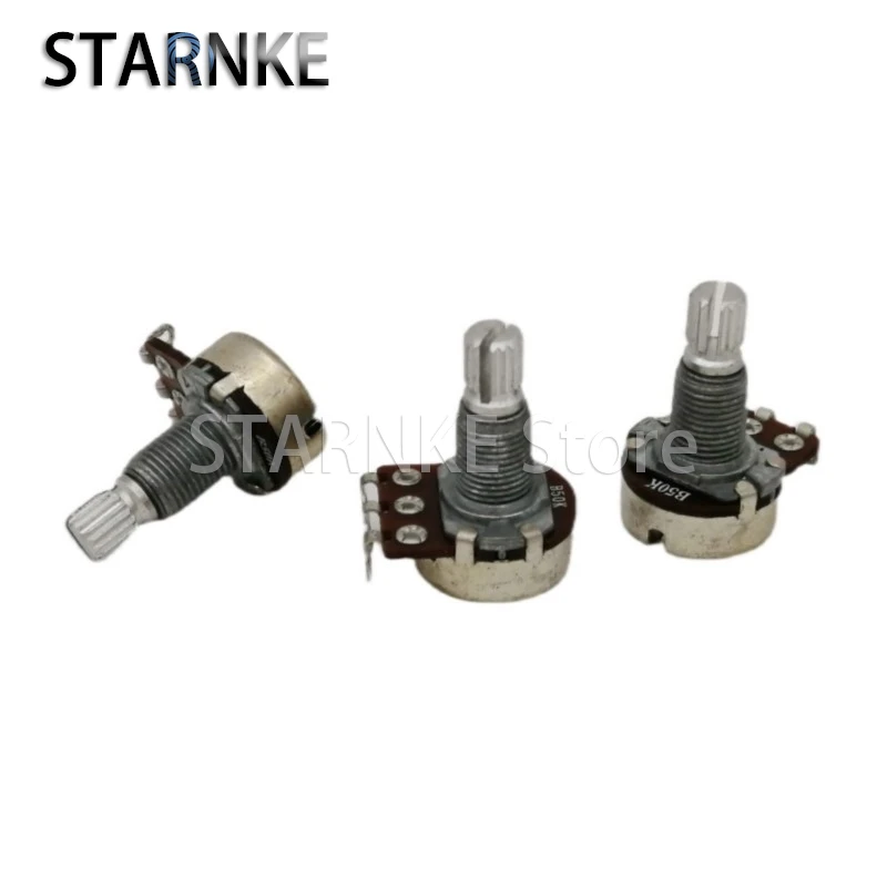 2PCS WTH14816 Type A20K B50K With Center Positioning Single Potentiometer Threading Hole Foot Iron 18MM Flower Shaft