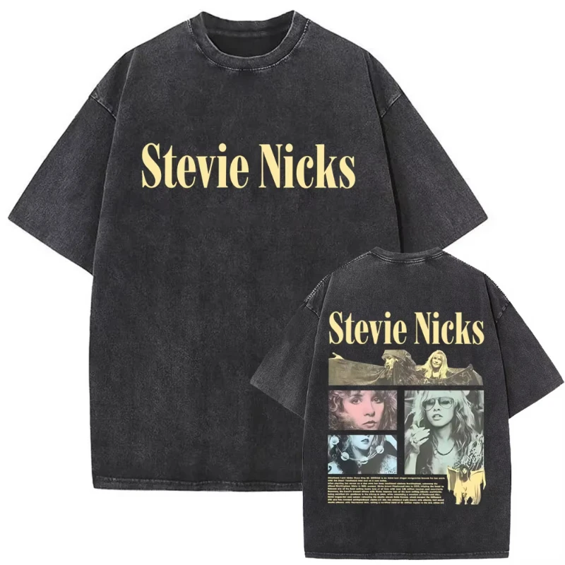 2026 Washed Vintage Rock Band Fleetwood Mac Rumours Graphic T-shirt Stevie Nicks T Shirt Men Women Cotton Oversized T-shirts