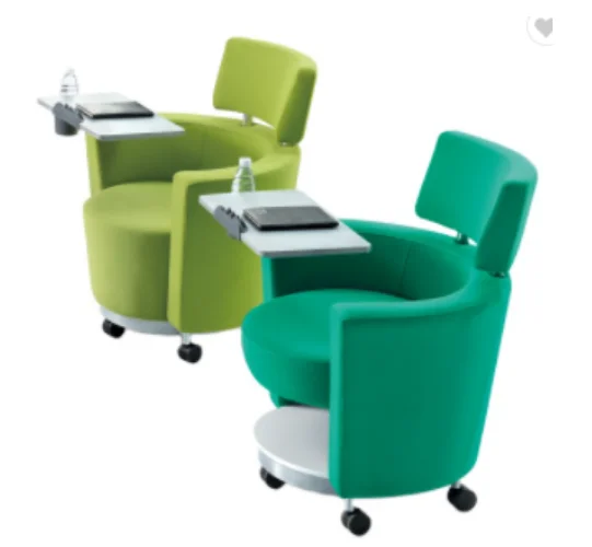 Folding Training Meeting Study Chair With Writing Table