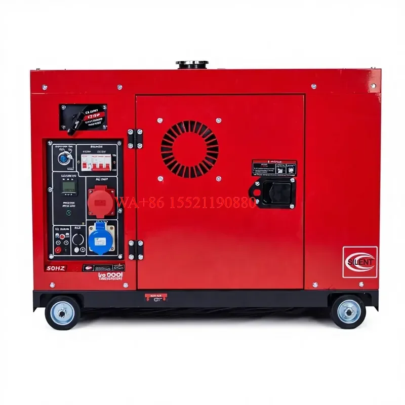 WMWMNU for KEWO High Quality 10kw 10KVA Small Mini Super Silent Air Cooled Diesel Generator Set Portable Type 50 Hz 60 Hz