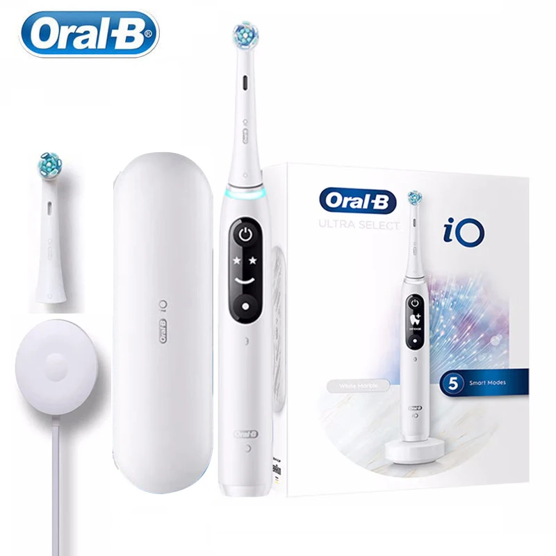 

Oral B iO Series 7 Smart Electric Toothbrush 3D Teeth Tracking Brushing 5 Mode Pressure Sensor Ultimate Clean Replace Brush Head