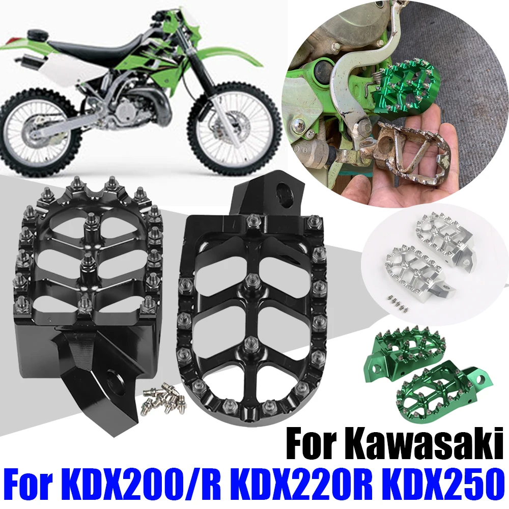 

For Kawasaki KDX250 KDX 250 KDX200 KDX200R KDX220R KDX 200 R 200R KDX 220R 220 R Accessories Footrest Footpegs Foot Pegs Pedal