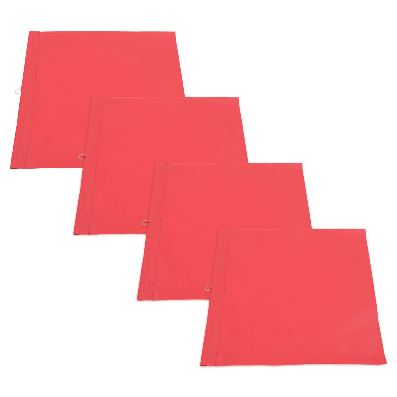 4Pcs Red Flags 18x18 Inch Wire Loop Grommet High Visibility Warning Flags for Truck Trailer Car Boat Bike