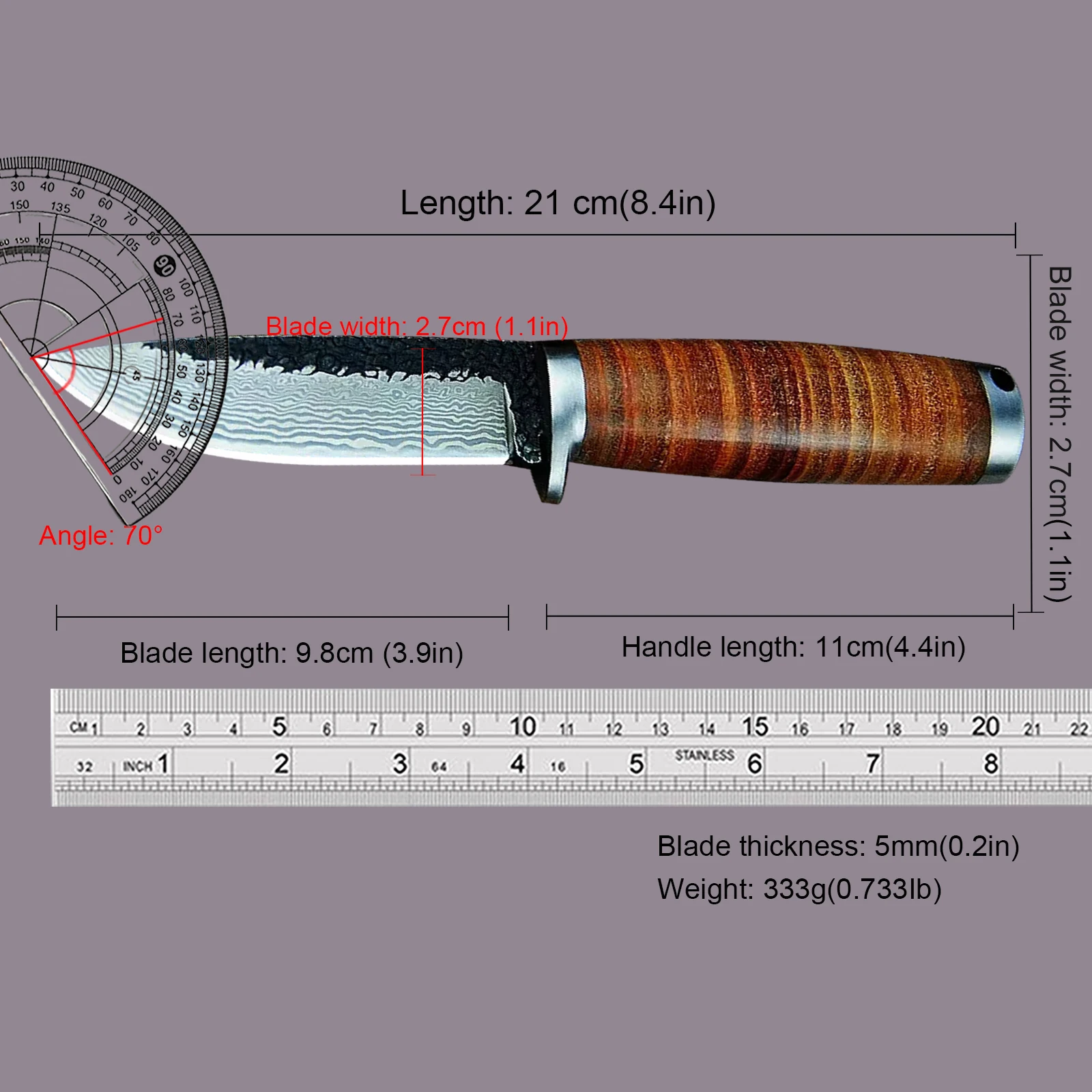 Sharp forging 60HRC manual hunting knife second cutting outdoor hunting knife north American tactical straight knife