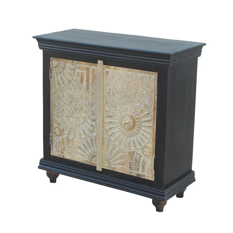 Imitation old wood carving door cabinet retro rural hand carving furniture