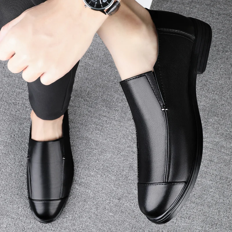 Brand Luxury Genuine Leather Men Loafers Dress Shoes Slip On Male Shoes Casual Shoe Man Party Wedding Driving Moccasins Footwear